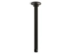 12" ceiling-mount single-function rainhead arm and flange