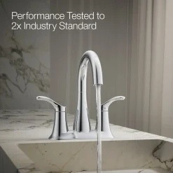 Centerset bathroom sink faucet, 1.2 gpm