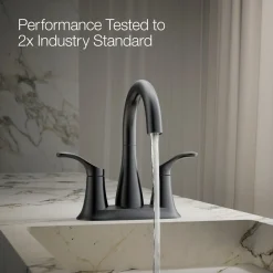Centerset bathroom sink faucet, 1.2 gpm