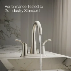 Centerset bathroom sink faucet, 1.2 gpm