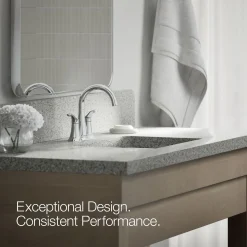 Centerset bathroom sink faucet, 1.2 gpm