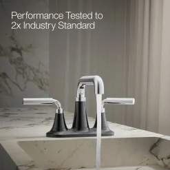 Centerset bathroom sink faucet, 0.5 gpm