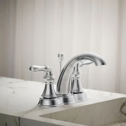 Centerset bathroom sink faucet, 1.2 gpm