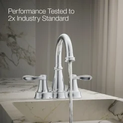 Centerset bathroom sink faucet, 1.2 gpm