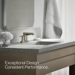 Centerset bathroom sink faucet, 1.2 gpm