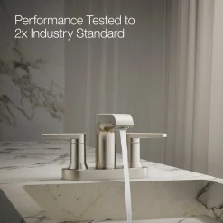 Centerset bathroom sink faucet, 1.2 gpm