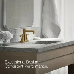 Centerset bathroom sink faucet, 1.2 gpm