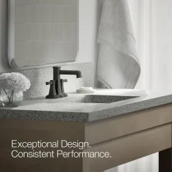 Centerset bathroom sink faucet, 1.2 gpm