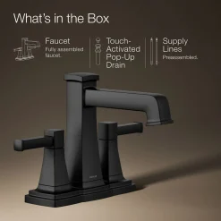 Centerset bathroom sink faucet, 1.2 gpm