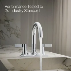 Centerset bathroom sink faucet, 1.2 gpm