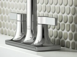Centerset bathroom sink faucet, 1.2 gpm