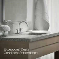Centerset bathroom sink faucet, 1.2 gpm