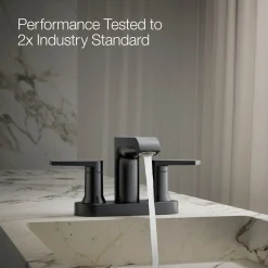 Centerset bathroom sink faucet, 1.2 gpm