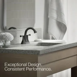 Centerset bathroom sink faucet, 1.2 gpm