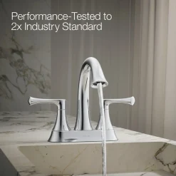 Centerset bathroom sink faucet, 1.2 gpm
