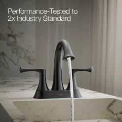 Centerset bathroom sink faucet, 1.2 gpm