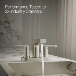 Centerset bathroom sink faucet, 1.2 gpm