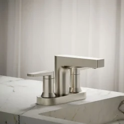 Centerset bathroom sink faucet, 1.2 gpm
