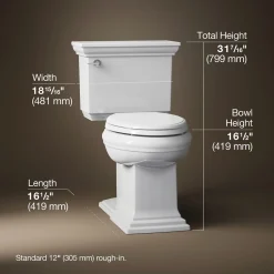 ContinuousClean ST two-piece elongated toilet with concealed trapway, 1.28 gpf
