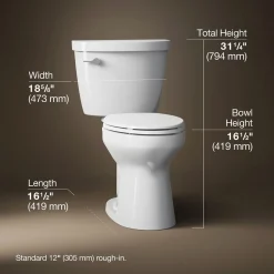 ContinuousClean ST two-piece elongated toilet, 1.28 gpf