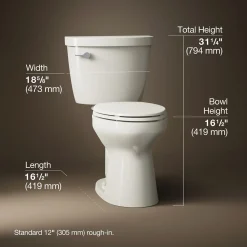 ContinuousClean ST two-piece elongated toilet, 1.28 gpf