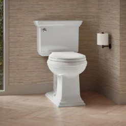 ContinuousClean two-piece round-front toilet, 1.28 gpf