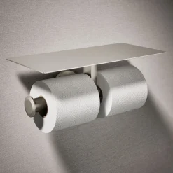 Covered double toilet paper holder