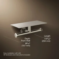 Covered double toilet paper holder