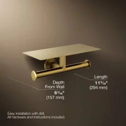 Covered double toilet paper holder