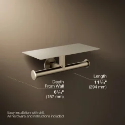 Covered double toilet paper holder