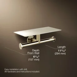 Covered double toilet paper holder