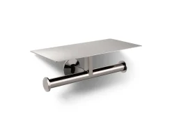 Covered double toilet paper holder