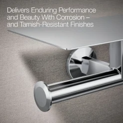 Covered double toilet paper holder