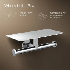 Covered double toilet paper holder