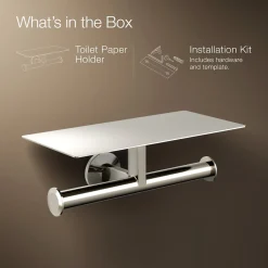 Covered double toilet paper holder