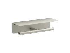 Covered double toilet paper holder