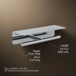 Covered double toilet paper holder