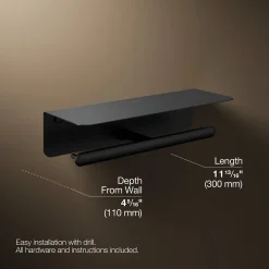 Covered double toilet paper holder