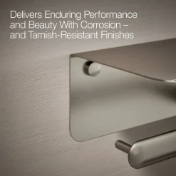 Covered horizontal toilet paper holder