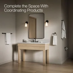 Covered horizontal toilet paper holder