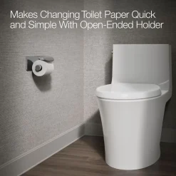 Covered toilet paper holder