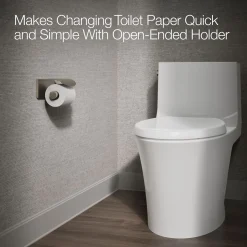 Covered toilet paper holder