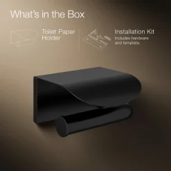Covered toilet paper holder