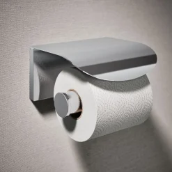 Covered toilet paper holder