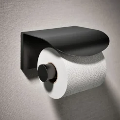 Covered toilet paper holder