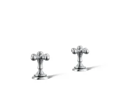 Cross bathroom sink faucet handles