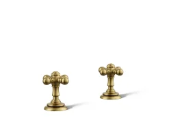 Cross bathroom sink faucet handles