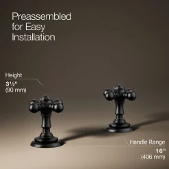 Cross bathroom sink faucet handles