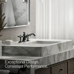 Cross bathroom sink faucet handles