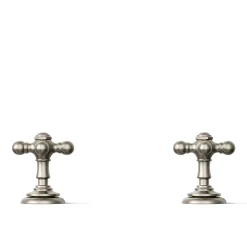 Cross bathroom sink faucet handles